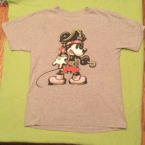 Grey Pirate Mickey Mouse T-shirt